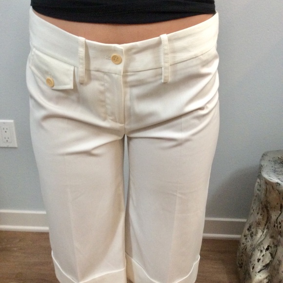 NWT BCBGMAXAZRIA Brown Cropped Pants, Size 4 - Picture 2 of 3